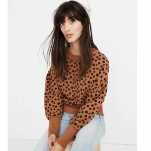 Madewell leopard / cheetah print sweatshirt